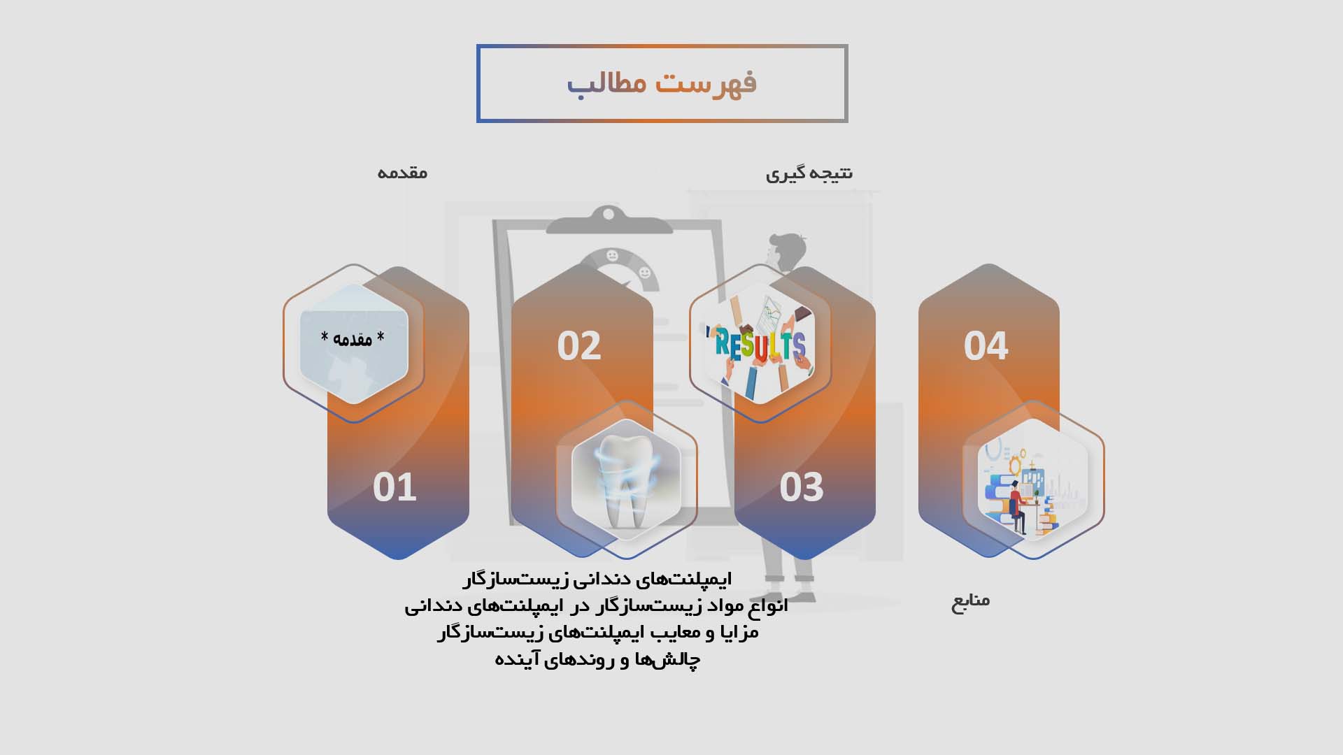 پاورپوینت استفاده از ایمپلنت‌های زیست‌سازگار در دندانپزشکی